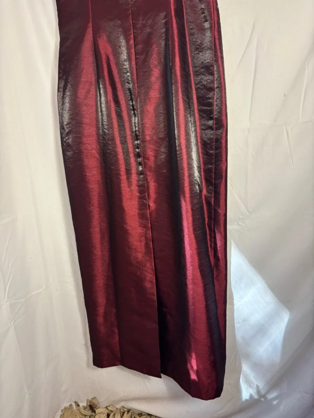 Y2K Wine Red Witchy Vampy Whimsigoth Full Length Formal Prom Dress Size XL - Picture 16 of 16